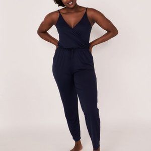 La Vie En Rose Wrapover Jumpsuit Black XS